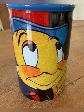 VTG Disney Pinocchio Jiminy Cricket Official Conscience Tall 16oz Large Mug